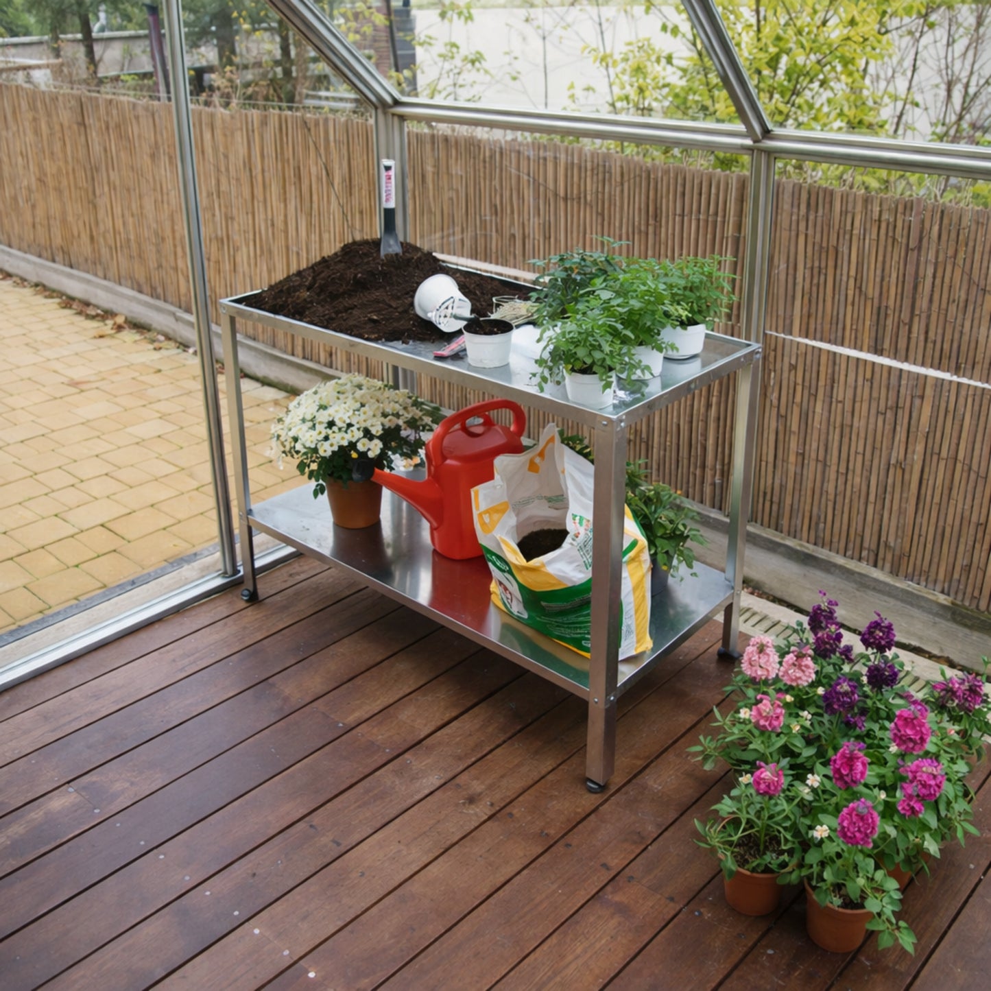 Greenhouse Metal Workbenches (Set of 2)