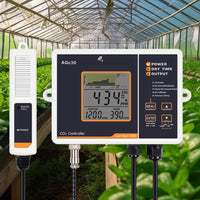 Smart CO2 Controller Dual Channel NDIR CO2 Sensor Day Night Carbon Dioxide Detector 0-5000PPM for Greenhouse Hydroponics