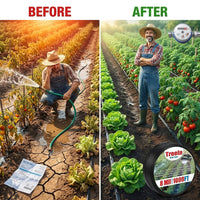 1000Ft 5/8 Inch Drip Tape 6" Spacing Roll 8 Mil Irrigation Hose Garden Watering — Before & After