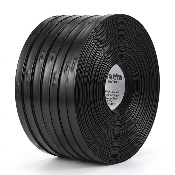 1000Ft 5/8 Inch Drip Tape 6" Spacing Roll 8 Mil Irrigation Hose Garden Watering — Studio Shot