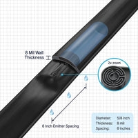1000Ft 5/8 Inch Drip Tape 6" Spacing Roll 8 Mil Irrigation Hose Garden Watering — How It Works