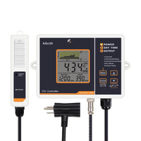 Smart CO2 Controller Dual Channel NDIR CO2 Sensor Day Night Carbon Dioxide Detector 0-5000PPM for Greenhouse Hydroponics