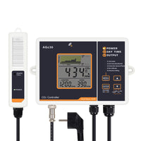 Smart CO2 Controller Dual Channel NDIR CO2 Sensor Day Night Carbon Dioxide Detector 0-5000PPM for Greenhouse Hydroponics