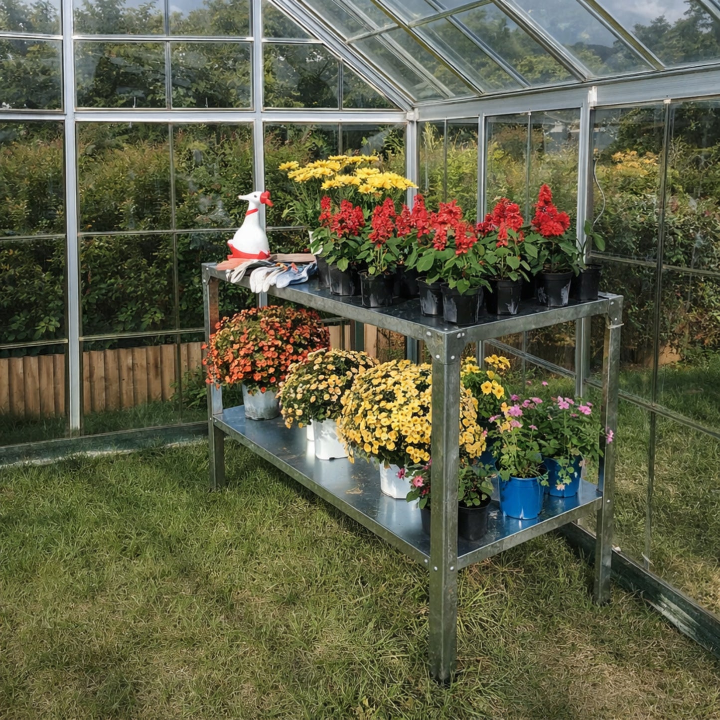 Greenhouse Metal Workbenches (Set of 2)