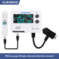 Smart CO2 Controller Dual Channel NDIR CO2 Sensor Day Night Carbon Dioxide Detector 0-5000PPM for Greenhouse Hydroponics