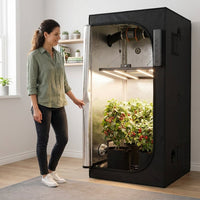 3X3X6Ft Grow Tent Kit W/Ggs AC5 Power Strip Complete System | G3000 Bar Style LED Grow Light, 36"X36"X70" Reflective Grow Tent, 4" Ventilation Carbon Filter System, for Indoor Garden — Lifestyle