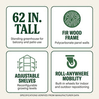 62 In. Portable Greenhouse with Wheels and Adjustable Shelves for Indoor Outdoor Patio Balcony Garden, Green — Results & Stats