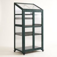 62 In. Portable Greenhouse with Wheels and Adjustable Shelves for Indoor Outdoor Patio Balcony Garden, Green — Studio Shot