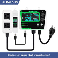 Smart CO2 Controller Dual Channel NDIR CO2 Sensor Day Night Carbon Dioxide Detector 0-5000PPM for Greenhouse Hydroponics