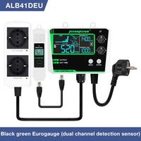 Smart CO2 Controller Dual Channel NDIR CO2 Sensor Day Night Carbon Dioxide Detector 0-5000PPM for Greenhouse Hydroponics