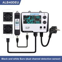 Smart CO2 Controller Dual Channel NDIR CO2 Sensor Day Night Carbon Dioxide Detector 0-5000PPM for Greenhouse Hydroponics