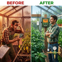 Smart CO2 Controller Dual Channel NDIR CO2 Sensor Day Night Carbon Dioxide Detector 0-5000PPM for Greenhouse Hydroponics — Before & After