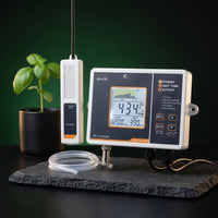 Smart CO2 Controller Dual Channel NDIR CO2 Sensor Day Night Carbon Dioxide Detector 0-5000PPM for Greenhouse Hydroponics — Studio Shot