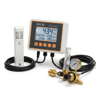 Smart CO2 Controller Dual Channel NDIR CO2 Sensor Day Night Carbon Dioxide Detector 0-5000PPM for Greenhouse Hydroponics — Studio Shot