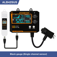 Smart CO2 Controller Dual Channel NDIR CO2 Sensor Day Night Carbon Dioxide Detector 0-5000PPM for Greenhouse Hydroponics
