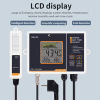 Smart CO2 Controller Dual Channel NDIR CO2 Sensor Day Night Carbon Dioxide Detector 0-5000PPM for Greenhouse Hydroponics